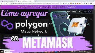 COMO AGREGAR RED POLYGON EN METAMASK 3 formas de hacerlo [upl. by Ahsiaa409]