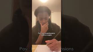 COMPREHENSION ORALE DANGLAIS BE LIKE 🤣😭 fypviralシ tiktok humour fun repost shortsviral fyp [upl. by Eppie]