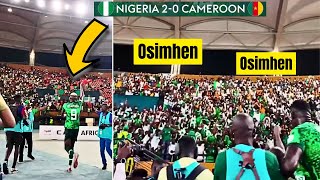 Nigerian Fans Chant Victor Osimhens Name After 20 Win vs Cameroon in the AFCON Round of 16 Match [upl. by Laenahtan]