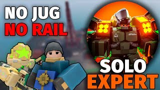 Solo Expert Mode Without Jug And Rail  Tower Defense X [upl. by Yanetruoc]