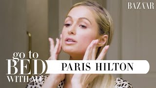 Paris Hiltons Nighttime Skincare Routine  Go To Bed With Me  Harpers BAZAAR [upl. by Clere]