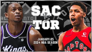 Sacramento Kings vs Toronto Raptors Full Game Highlights  Jan 5  2024 NBA Season [upl. by Einohtna]