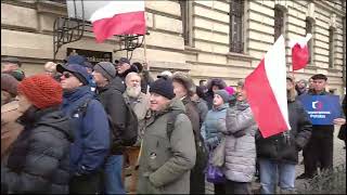 Kraków Manifestacja w obronie TVP  TV Republika [upl. by Ayhtnic]