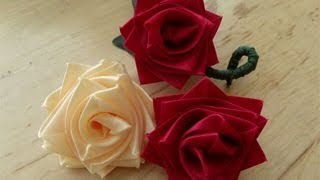 How to make a rose flower with ribbon boutineer or corsage for Mothers day [upl. by Ahsein941]