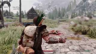 Skyrim Combat Gameplay [upl. by Nosral441]