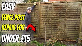 Repair a Broken Fence Post  SUPER EASY AND FAST [upl. by Hew]