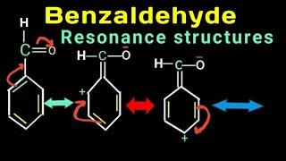 Super trick Resonance structures of benzaldehyde  resonance in benzaldehyde [upl. by Nadabas]