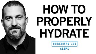 How to Properly Hydrate amp How Much Water to Drink Each Day  Dr Andrew Huberman [upl. by Aihsened]