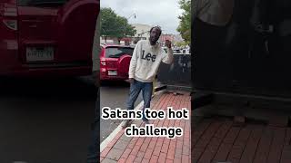 Satans toe hot challenge 👺 yall think he survived hotchallenge spicyfood hotchipchallenge [upl. by Legnaleugim]