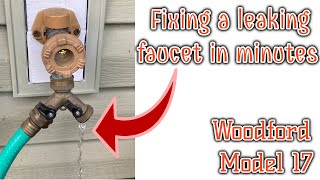 Fixing a leaking faucet  spigot model 17 woodford [upl. by Manus]