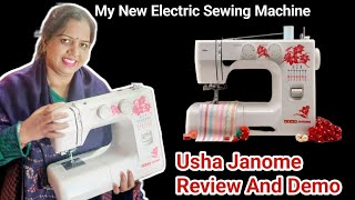 Usha Janome Allure Dlx Sewing Machine Review And Demo  How To Use Usha Janome Electric Machine [upl. by Anaujal21]