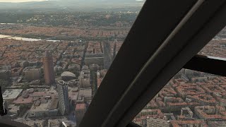 FS2020  Survol de la ville de Lyon en Ultra HD 4K  Microsoft Flight Simulator [upl. by Atrim898]