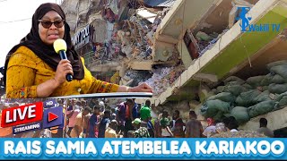 🔴LIVE Rais Samia Akitembelea Eneo Lililotokea Ajali ya Kuporomoka Ghorofa Kariakoo [upl. by Suk728]