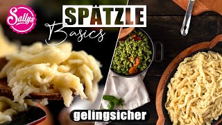 Spätzle Basics  Grundrezept  Sallys Welt [upl. by Ardnohsal]