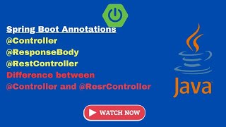 Spring Boot Tutorial 4 Spring Boot Annotations  Controller RestController ResponseBody [upl. by Ijies405]