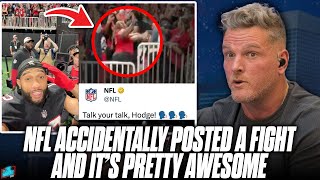 NFL Accidentally Posted A Fan Fight Video AND ITS AWESOME  Pat McAfee Show [upl. by Aisereht]