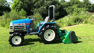 ISEKI TM15 4WD Compact Tractor amp New 4ft Flail Mower [upl. by Melborn352]