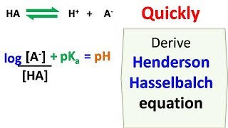 Henderson Hasselbalch equation [upl. by Annwahsal]