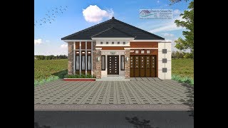 Modern House 96 x 1525 3 K Tidur Desain Rumah Minimalis Lantai 1 [upl. by Esertap]