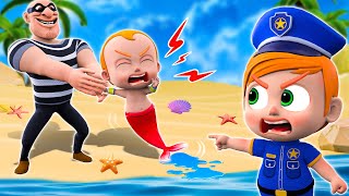 Who Took Baby Mermaid 👀🧜🏻‍♀️ Smart Police vs Stranger 👮🏻  NEW ✨ Funny Nursery Rhymes [upl. by Celtic]