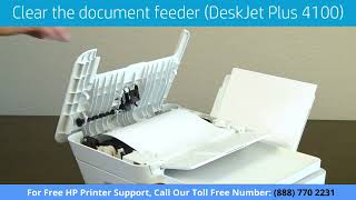 How to fix a paper jam in an HP DeskJet 2700 printer [upl. by Learrsi]