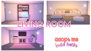 🌸♡Living Room Decor Building Hacks♡🌱▪︎adopt me building hacks▪︎  Official Pineapples [upl. by Airdnek165]