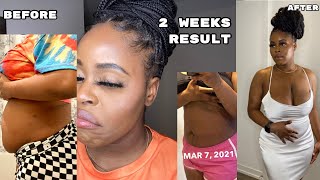 Waist trainer 2 Weeks results with pictures  DOES WAIST TRAINING WORK  Amazon Waist Trainer [upl. by Neelhsa]