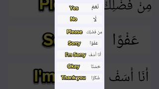 The Basic Greetings in Arabic arabicvocabulary arabiclanguage arabicwords learnarabic [upl. by Albur847]