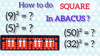 SQUARE in ABACUS  Multiplication  ABACUS EDUCATIONBEAUTYARTS  9²  25² [upl. by Raclima934]