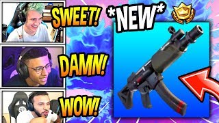 STREAMERS REACT TO NEW MP5 SUBMACHINE GUN RARE Fortnite FUNNY amp SAVAGE Moments [upl. by Esilahs]