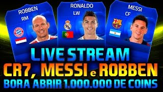 FIFA 15 UT  ABRINDO 1000000 COINS  CR7 MESSI e ROBBEN  CROCODILLOGAMES [upl. by Anirad]