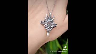 🌟✨️💫AraxisHerkimer diamond sterling silver fantasy talisman pendant necklace zdartisanjewelry IG [upl. by Eicam]