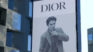 Actor Robert Pattinson Dior Billboard Sunset Blvd Los Angeles California USA January 4 2024 [upl. by Atims]