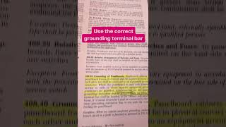 Use the correct grounding terminal bar 44040 [upl. by Laure]