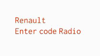 Renault KANGOO  Enter code Radio [upl. by Harikahs]