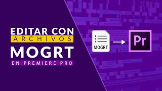 Como editar fluido con archivos MOGRT en Adobe Premiere [upl. by Sitnik553]