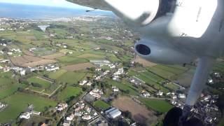 Takeoff from Guernsey in an Aurigny Trislander [upl. by Yelyr553]