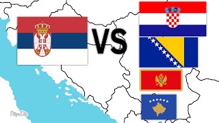 Serbia vs bosnia croatia montenegro and kosovo [upl. by Daffy95]