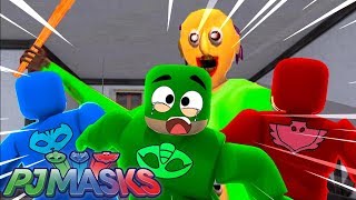 MENINO GATO CORUJITA E LAGARTIXO NO DESAFIO DA BRANNY BALDI  GRANNY horror game  PJ MASKS [upl. by Walkling]