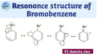 resonance structures of bromobenzenebromobenzene resonanceresonating structures of bromobenzene [upl. by Suki56]