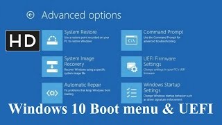 Boot menu option Bios and uefi setting in windows 10 and 101 [upl. by Eppesuig]