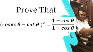 Prove that Cosec theta Cot theta21Cos theta1Cos theta [upl. by Sloane]