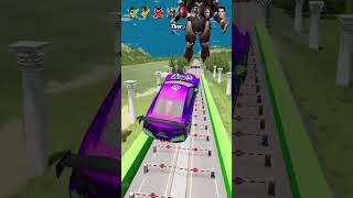 Super Heros Cars Vs 100 Barriers 😂❌ BeamNGDriver shorts beamngdrive [upl. by Schnur]