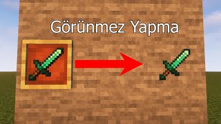 Minecraft  Texture Olmadan Görünmez Eşya Çerçevesi Yapımı Komutlu [upl. by Gnuj]