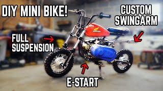 Our DIY Full Suspension Mini Bike is FINISHED  SIMPLE Mini Dirt Bike Pt 2 [upl. by Dyolf]