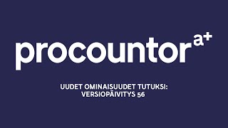 Procountorin uudet ominaisuudet tutuksi v 56 [upl. by Aiksas]