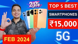 Top 5 Best 5G Phones Under 15000 in Feb 2024  Best Smartphone Under 15000 [upl. by Amieva]