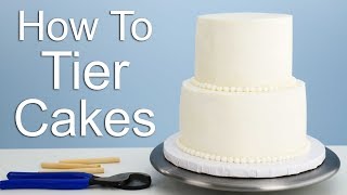 The EASIEST way to Tier a Cake [upl. by Benzel]