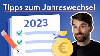 15 finanzielle ToDos die du zum Jahreswechsel beachten solltest [upl. by Eppesuig]