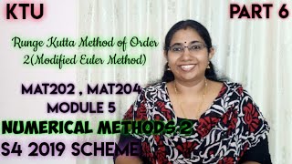 Runge Kutta Method of Order 2  Numerical Methods 2 MAT202  MAT204  Module 5 Part 6 [upl. by Tshombe]